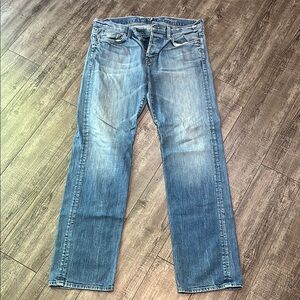 7 For All Mankind Blue Straight Men's Jeans